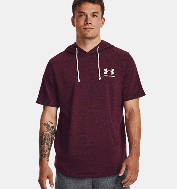 Under Armour Men's UA Rival Terry Short Sleeve Hoodie